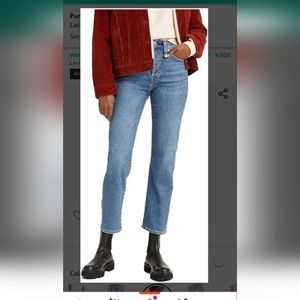 Levi's Wedgie Straight Jeans, size 30, medium wash, like new